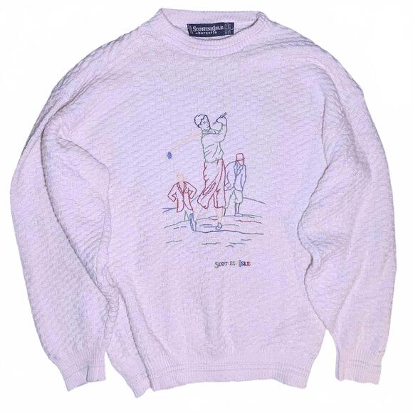 Other - Scottish Cotton Sweater with Fun Embroidery
